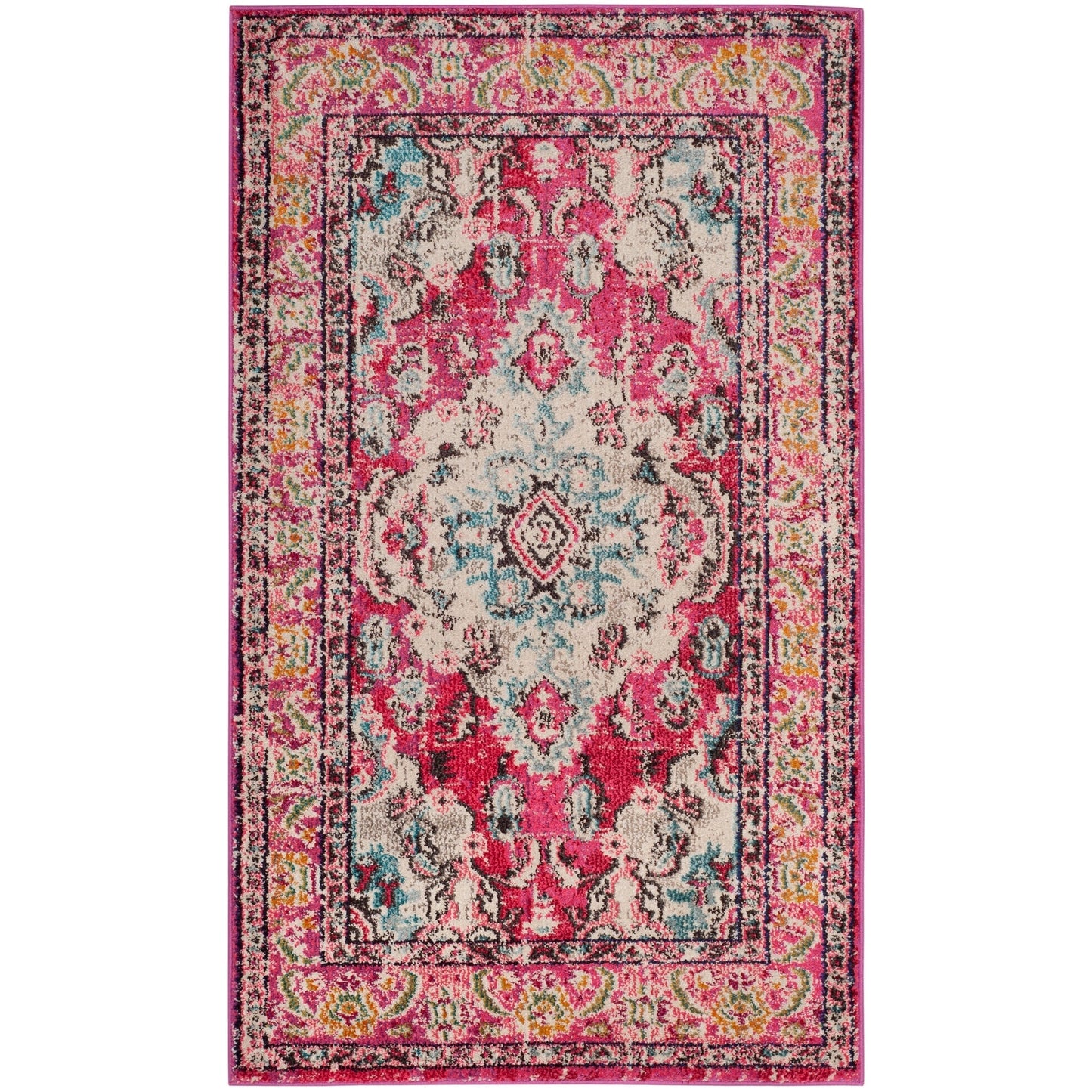 Tapis SAFAVIEH Monaco Océane Boho à médaillon vieilli
