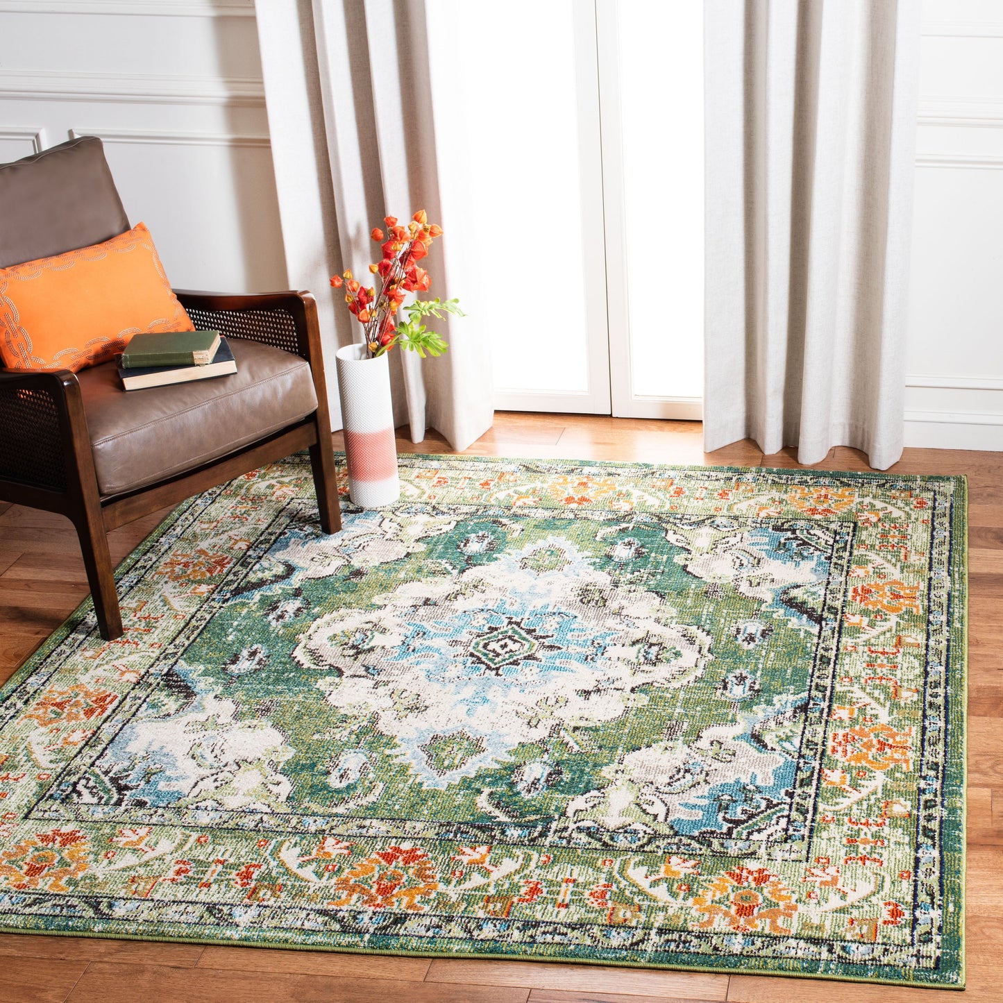 Tapis SAFAVIEH Monaco Océane Boho à médaillon vieilli