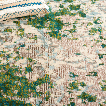 Tapis SAFAVIEH Monaco Panna Boho Abstrait Moderne Aquarelle