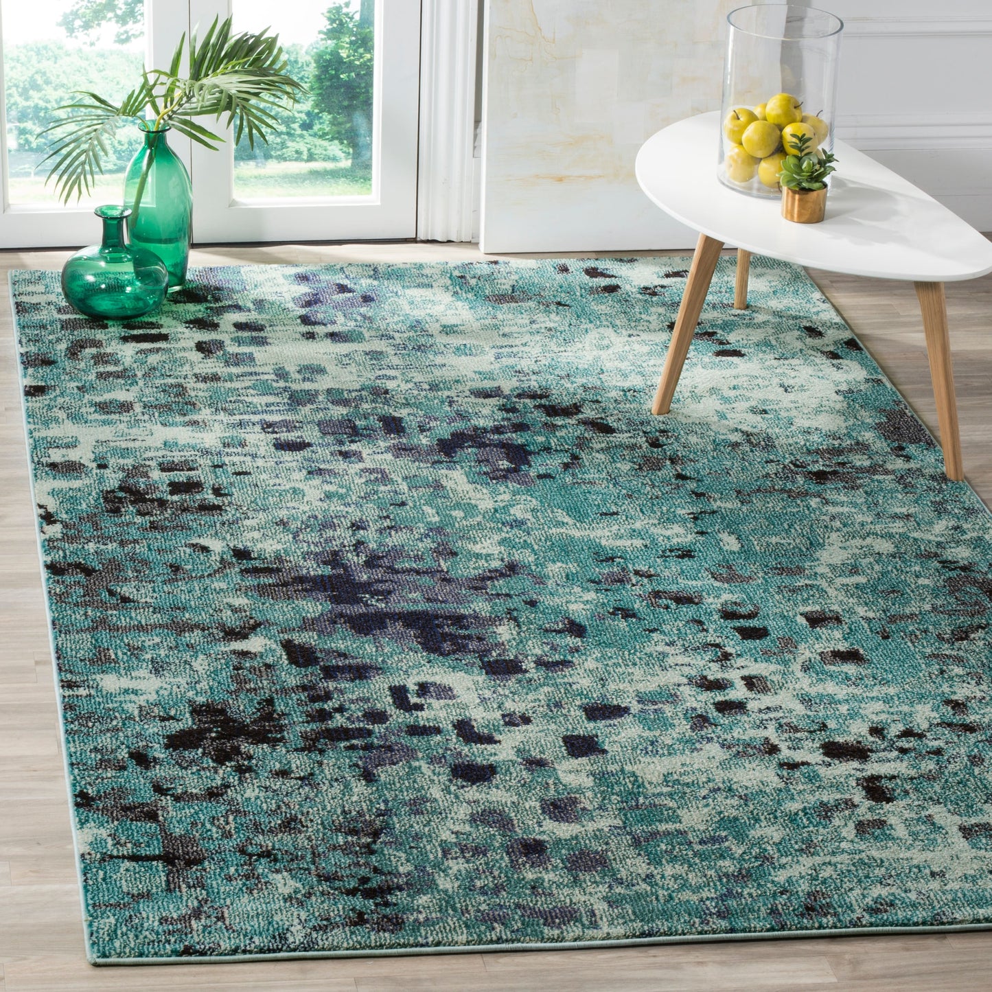 Tapis SAFAVIEH Monaco Panna Boho Abstrait Moderne Aquarelle
