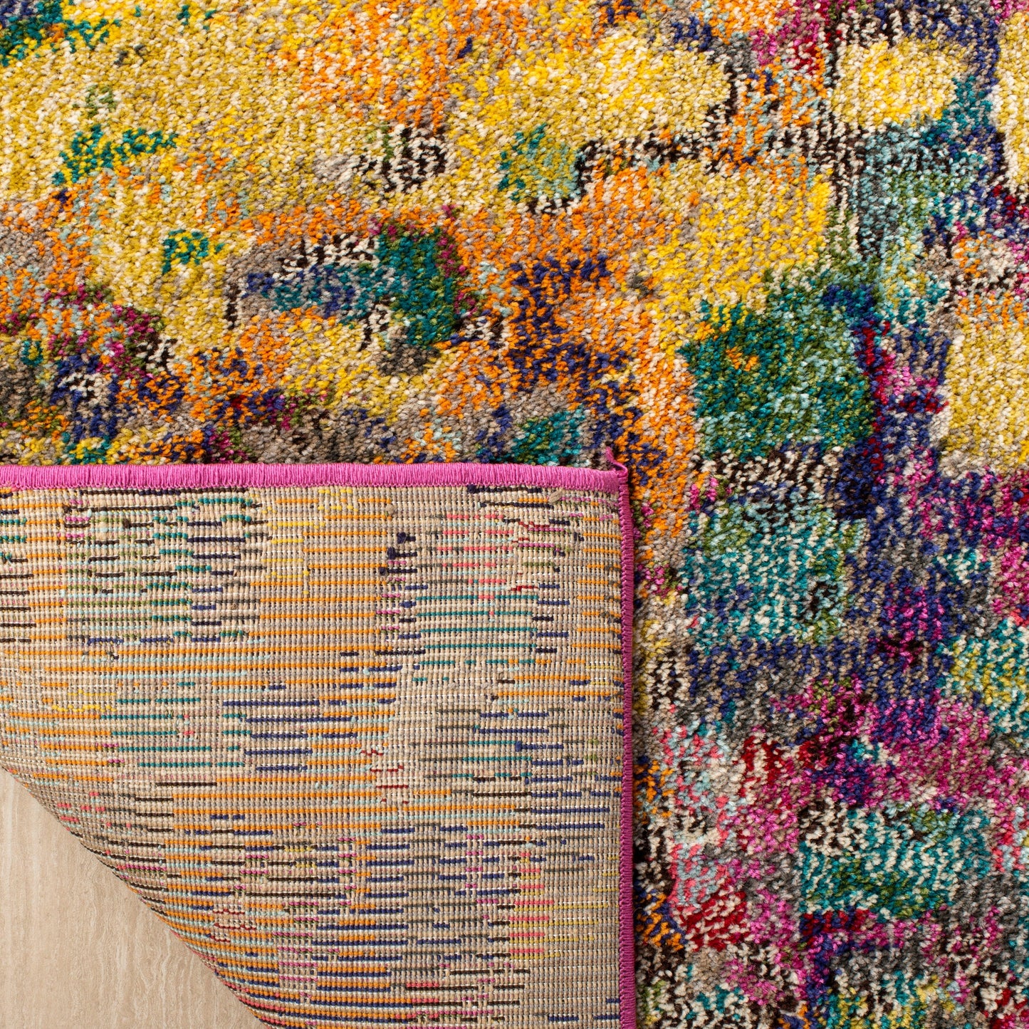 Tapis SAFAVIEH Monaco Panna Boho Abstrait Moderne Aquarelle