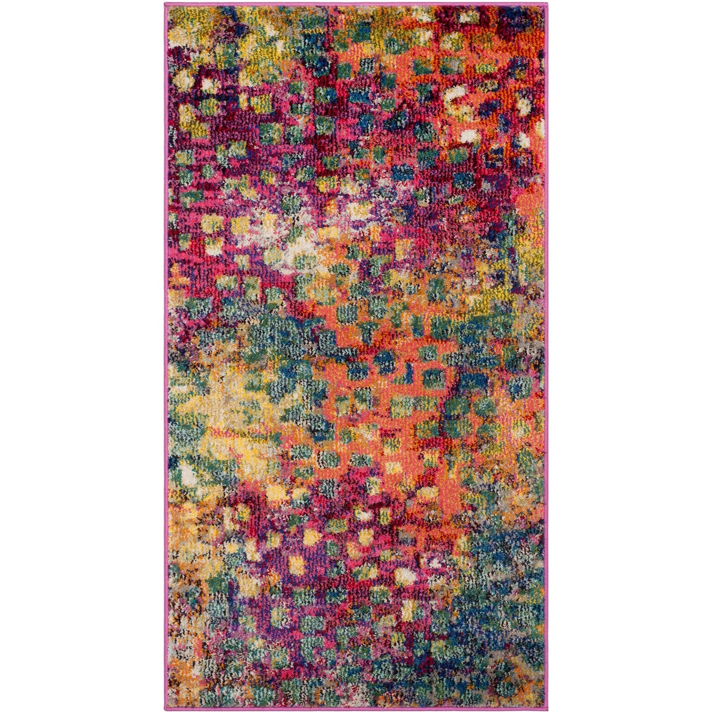 Tapis SAFAVIEH Monaco Panna Boho Abstrait Moderne Aquarelle