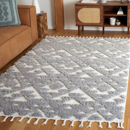 Tapis SAFAVIEH marocain à franges et poils longs Delores, épaisseur 5 cm