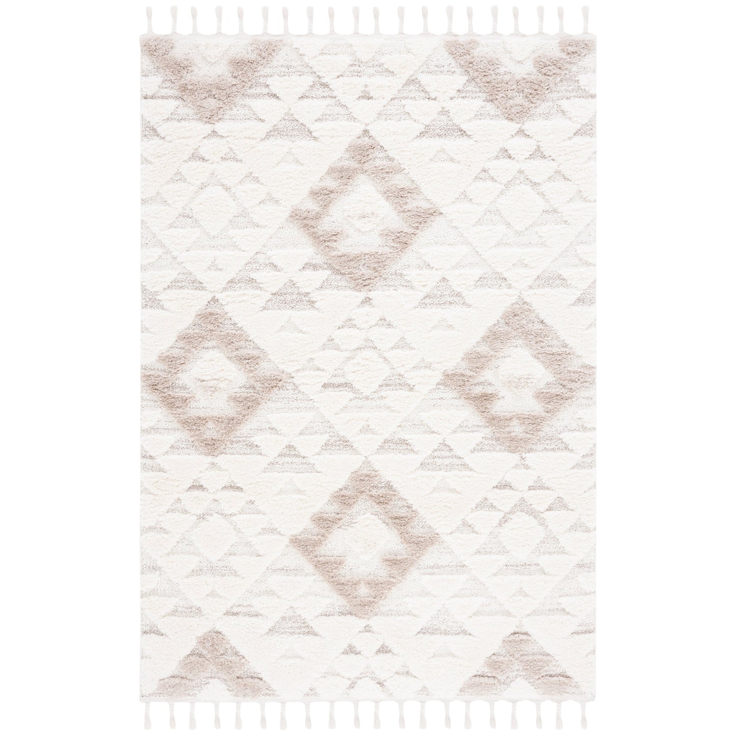 Tapis SAFAVIEH marocain à franges et poils longs Delores, épaisseur 5 cm