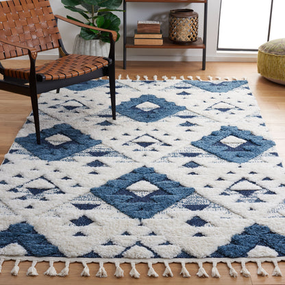 Tapis SAFAVIEH marocain à franges et poils longs Delores, épaisseur 5 cm