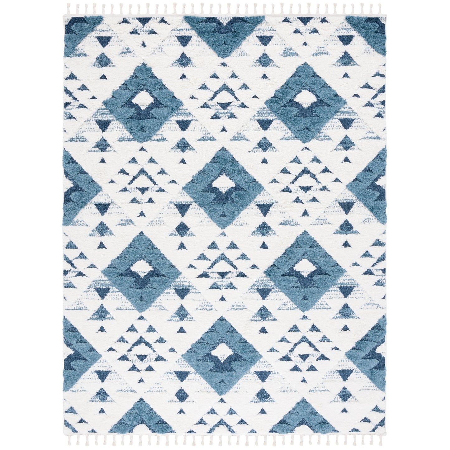 Tapis SAFAVIEH marocain à franges et poils longs Delores, épaisseur 5 cm