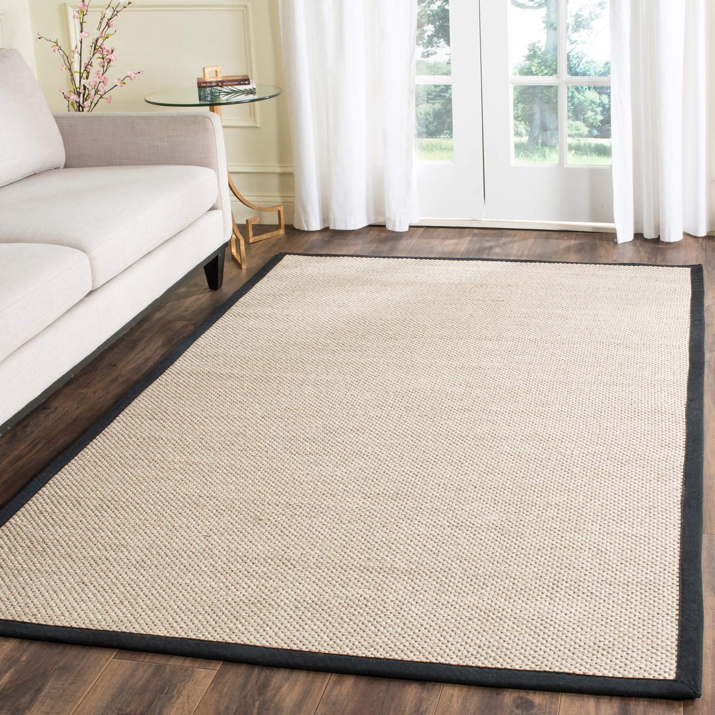 Tapis en sisal Lorine à bordure décontractée en fibres naturelles SAFAVIEH