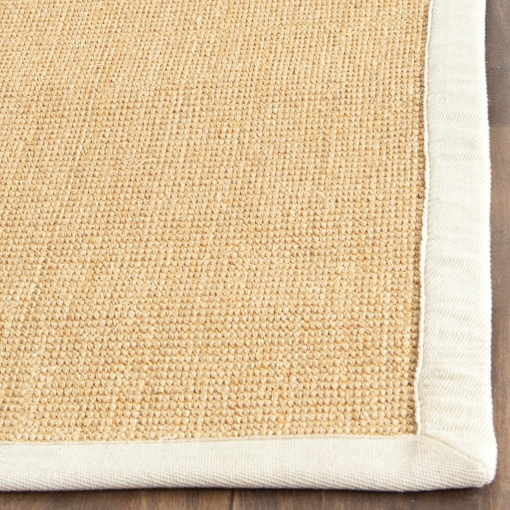 Tapis en sisal à bordure Madelyn en fibres naturelles SAFAVIEH