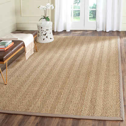 Tapis Trilby en fibres naturelles SAFAVIEH à chevrons en jonc de mer
