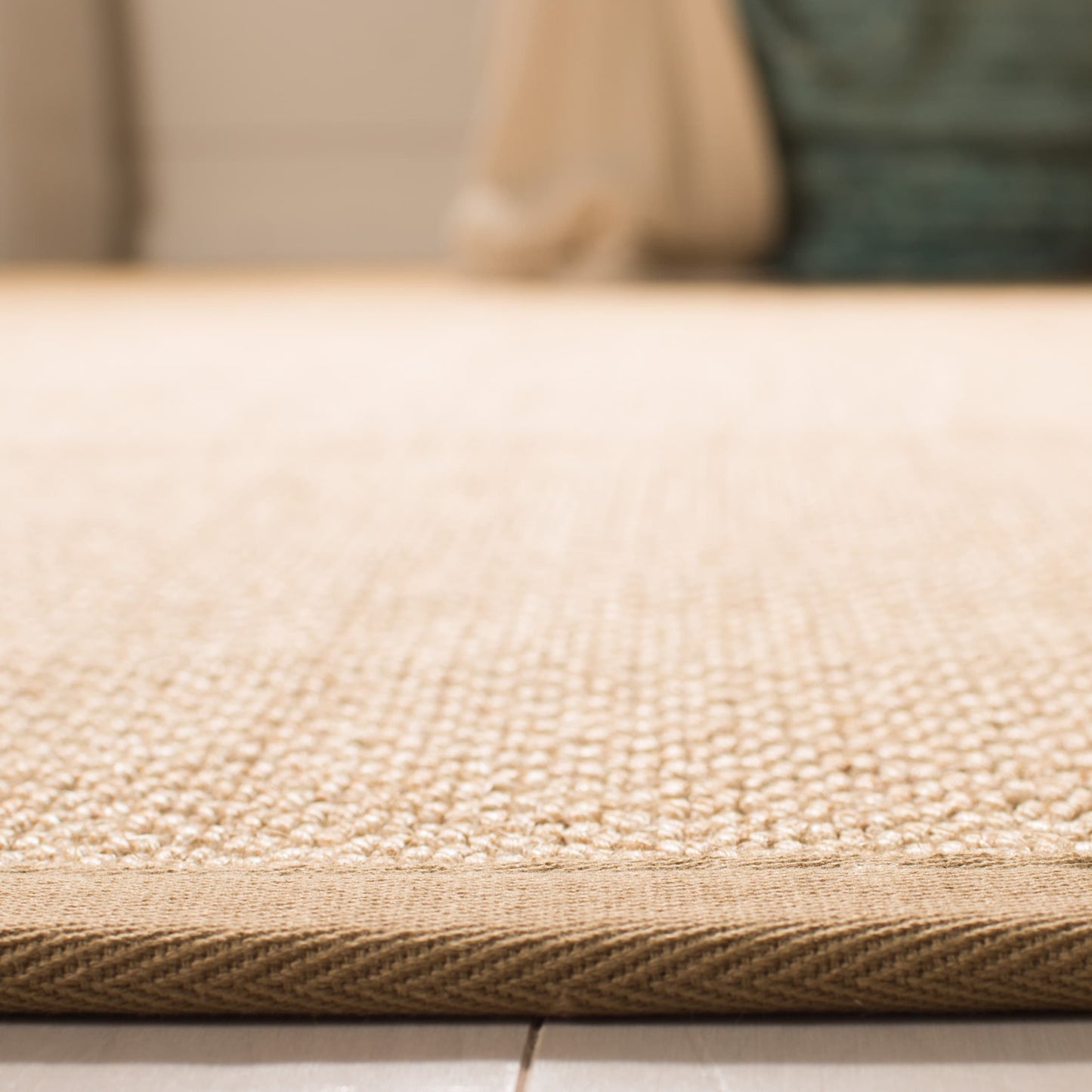 Tapis en sisal SAFAVIEH Venus en fibre naturelle, bordure décontractée