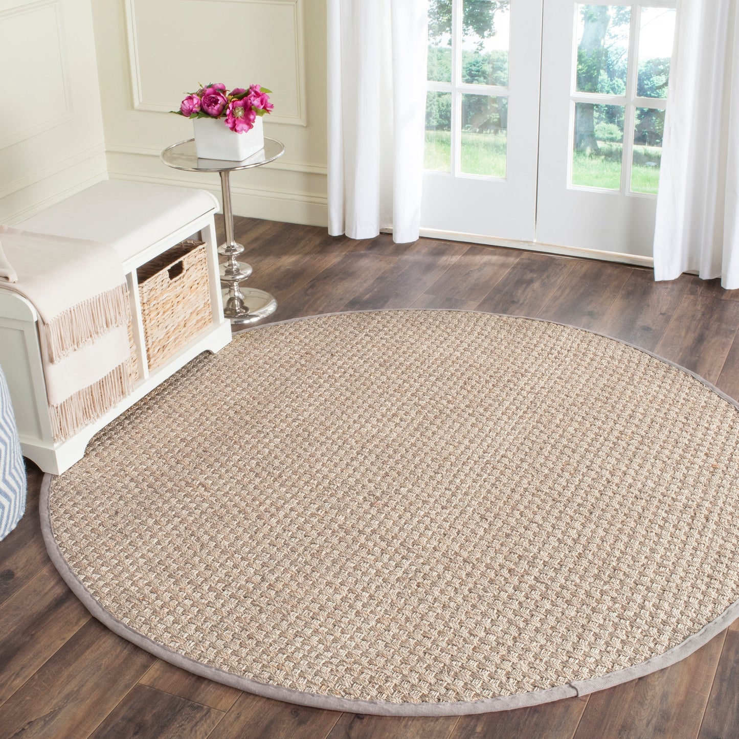Tapis SAFAVIEH en fibres naturelles Zymryd à motif vannerie en jonc de mer