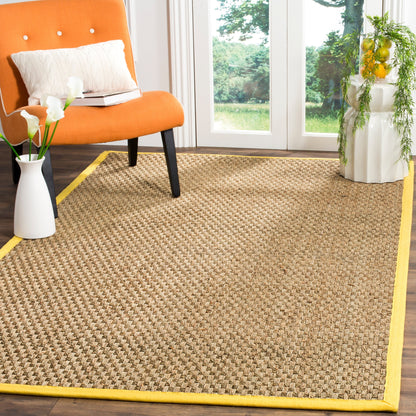 Tapis SAFAVIEH en fibres naturelles Zymryd à motif vannerie en jonc de mer