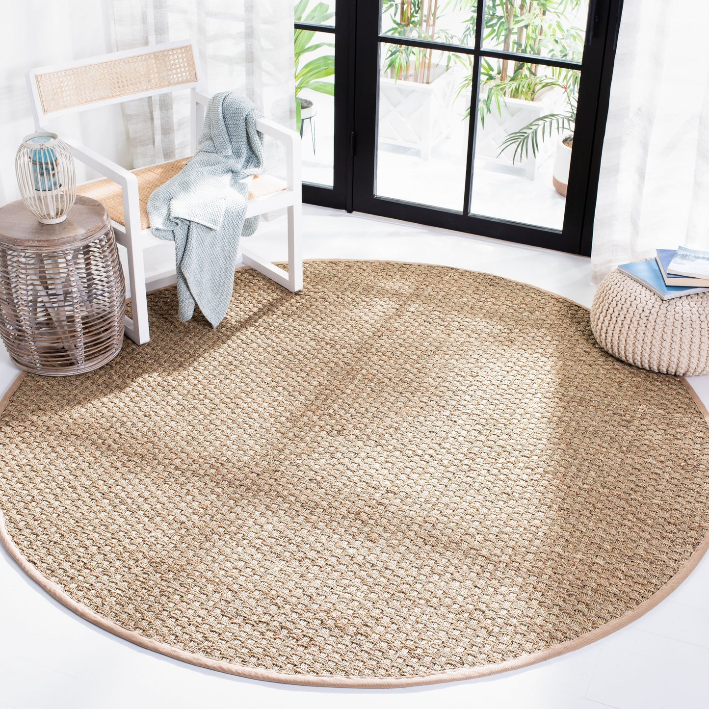 Tapis SAFAVIEH en fibres naturelles Zymryd à motif vannerie en jonc de mer