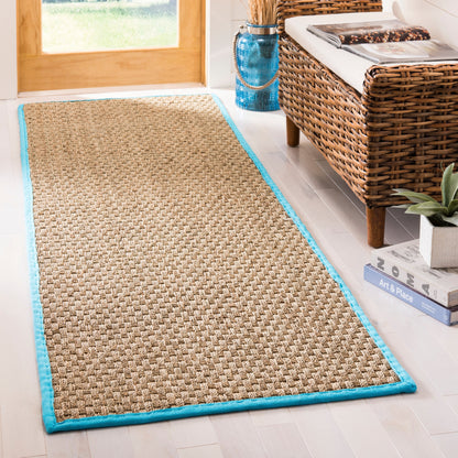 Tapis SAFAVIEH en fibres naturelles Zymryd à motif vannerie en jonc de mer