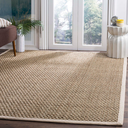 Tapis SAFAVIEH en fibres naturelles Zymryd à motif vannerie en jonc de mer