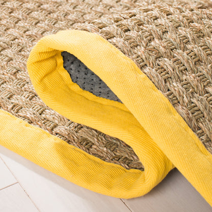 Tapis SAFAVIEH en fibres naturelles Zymryd à motif vannerie en jonc de mer