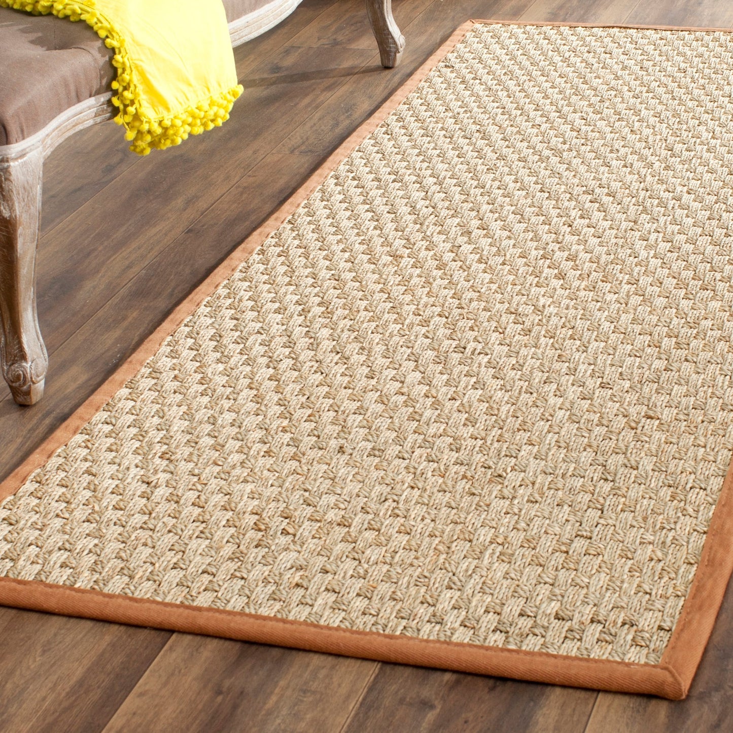 Tapis SAFAVIEH en fibres naturelles Zymryd à motif vannerie en jonc de mer