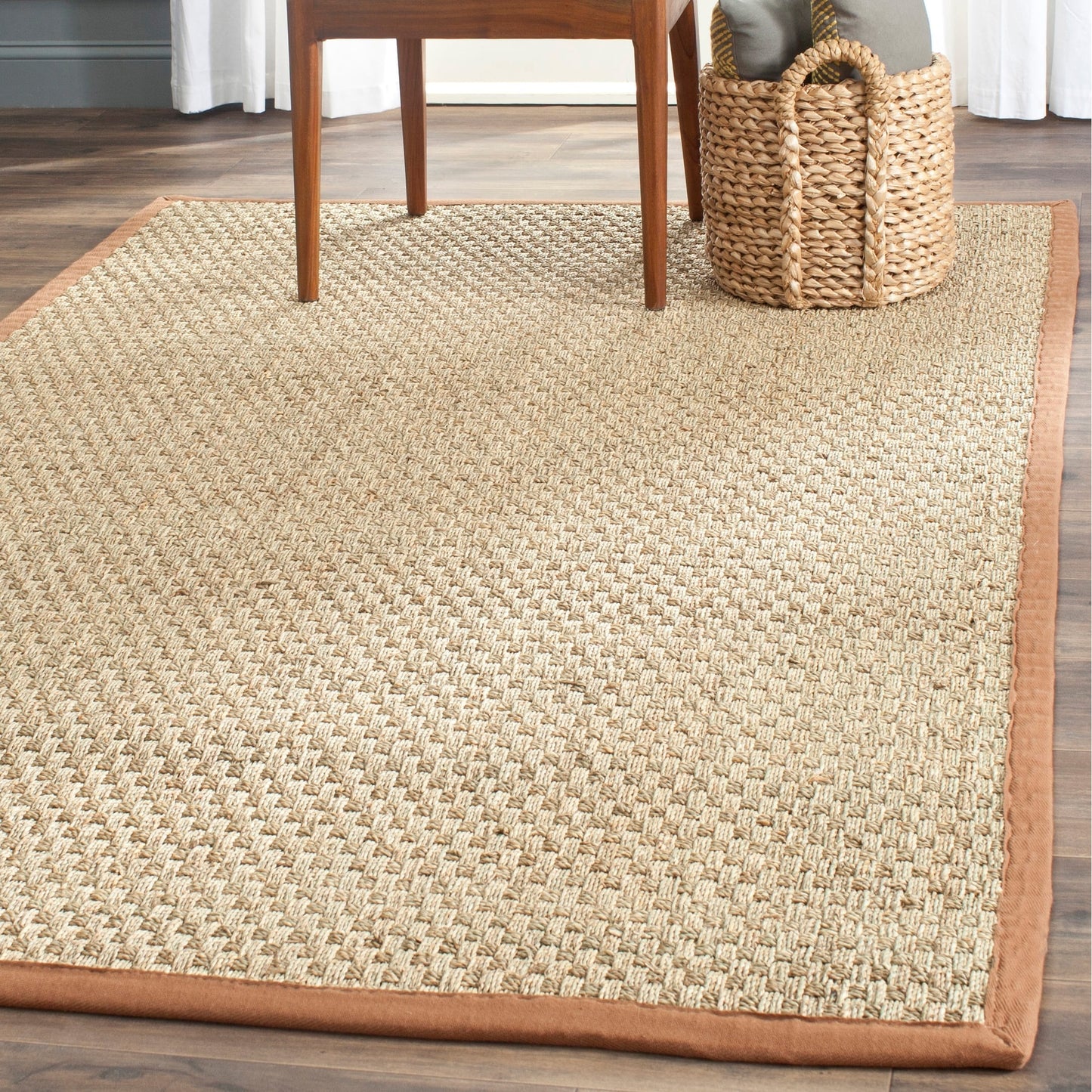 Tapis SAFAVIEH en fibres naturelles Zymryd à motif vannerie en jonc de mer