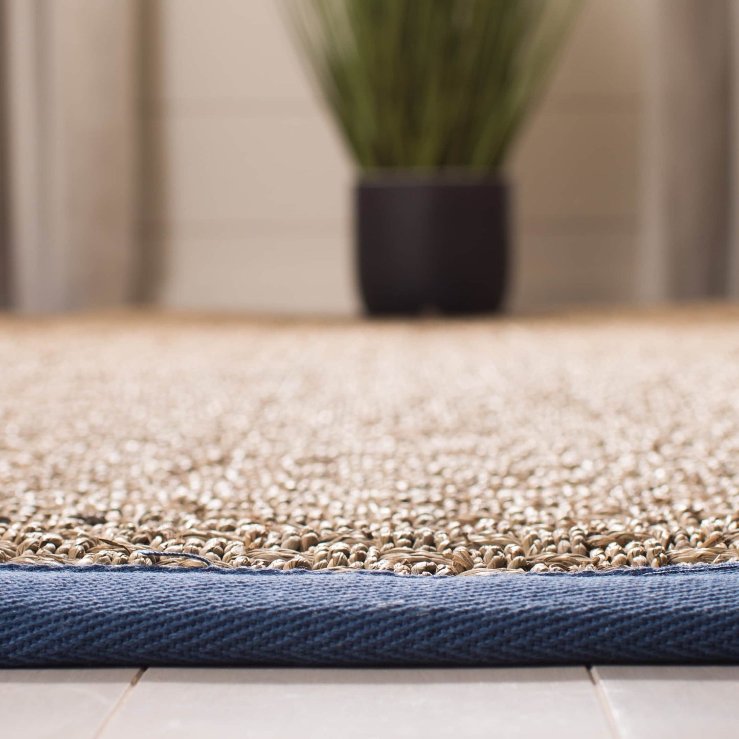 Tapis SAFAVIEH en fibres naturelles Zymryd à motif vannerie en jonc de mer