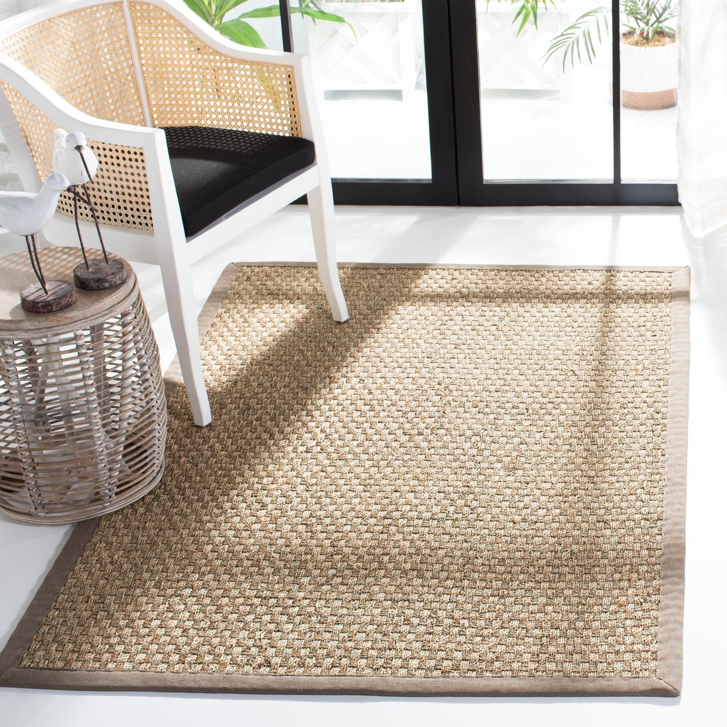 Tapis SAFAVIEH en fibres naturelles Zymryd à motif vannerie en jonc de mer