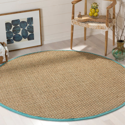 Tapis SAFAVIEH en fibres naturelles Zymryd à motif vannerie en jonc de mer