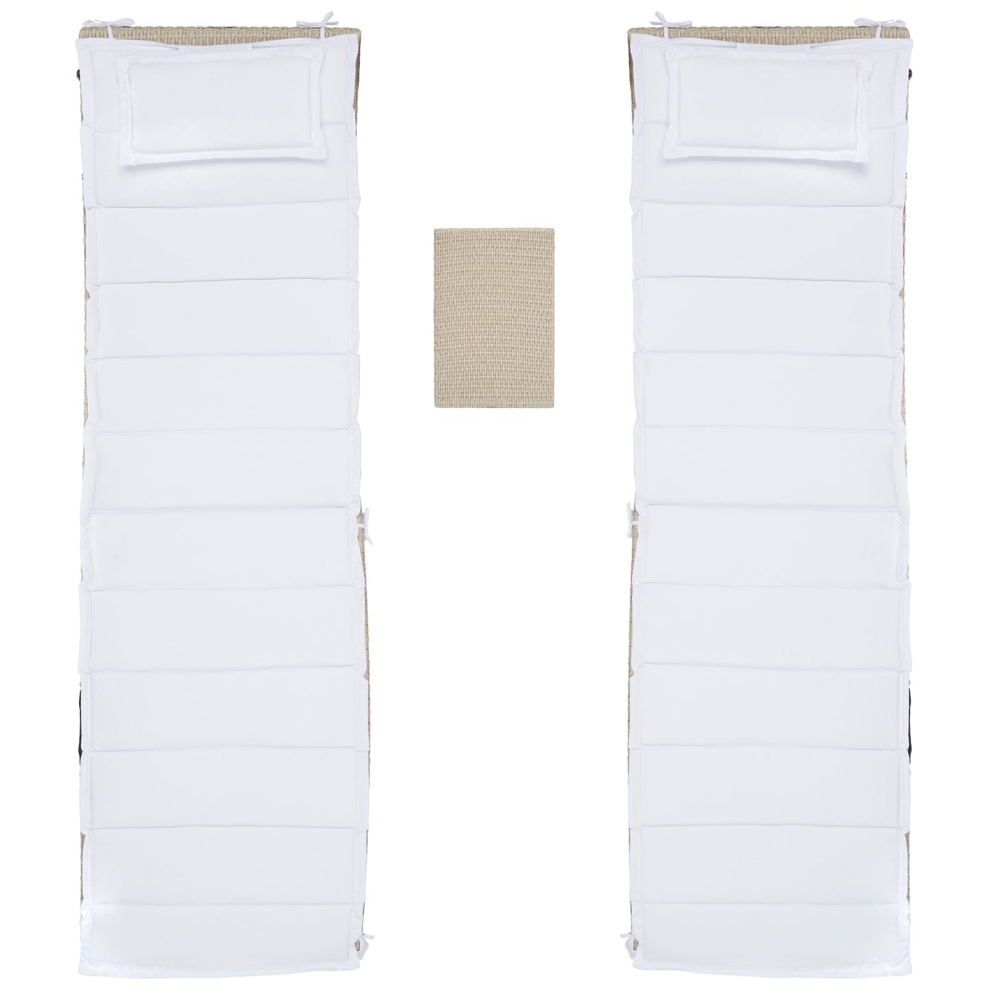 Ensemble de bain de soleil 3 pièces SAFAVIEH Outdoor Blaguna - 83 cm (L) x 20 cm (P) x 24 cm (H)