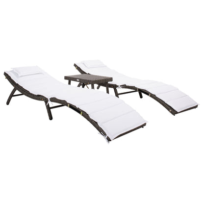 Ensemble de bain de soleil 3 pièces SAFAVIEH Outdoor Blaguna - 83 cm (L) x 20 cm (P) x 24 cm (H)