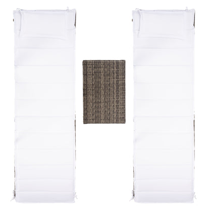 Ensemble de bain de soleil 3 pièces SAFAVIEH Outdoor Blaguna - 83 cm (L) x 20 cm (P) x 24 cm (H)