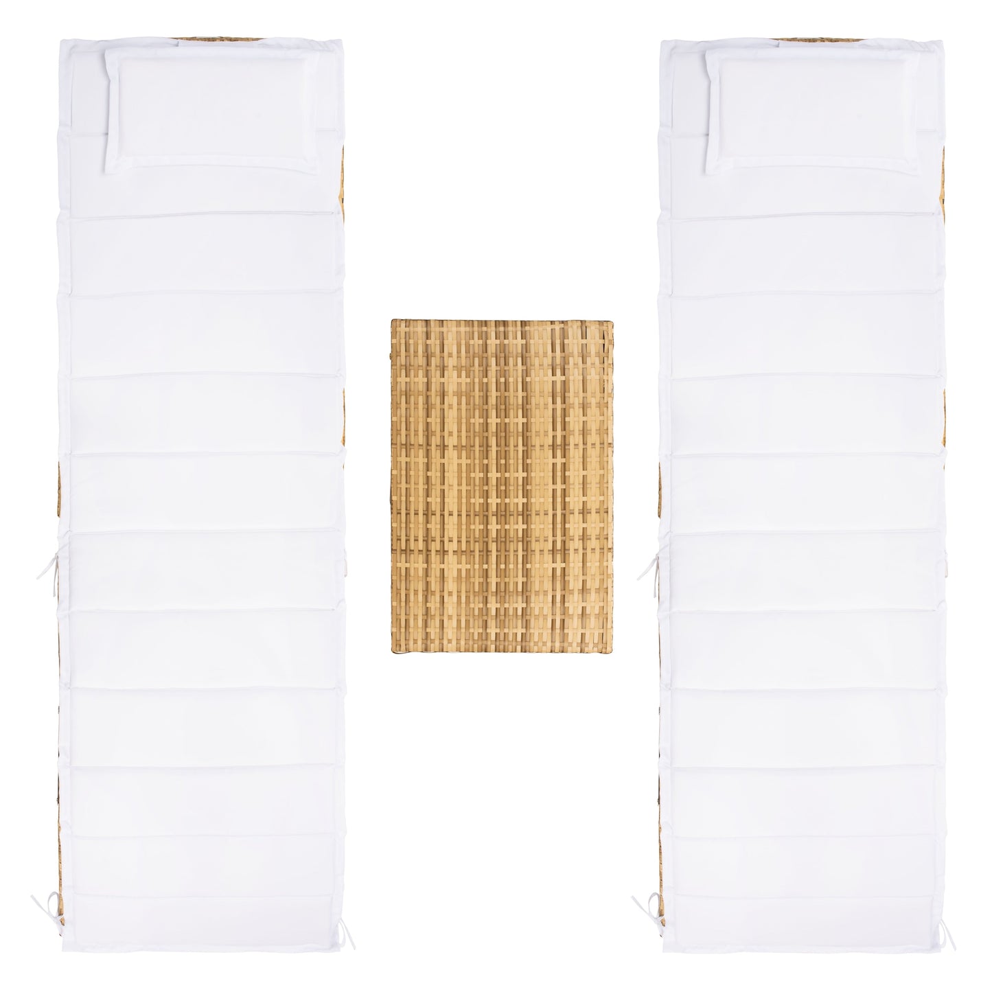 Ensemble de bain de soleil 3 pièces SAFAVIEH Outdoor Blaguna - 83 cm (L) x 20 cm (P) x 24 cm (H)