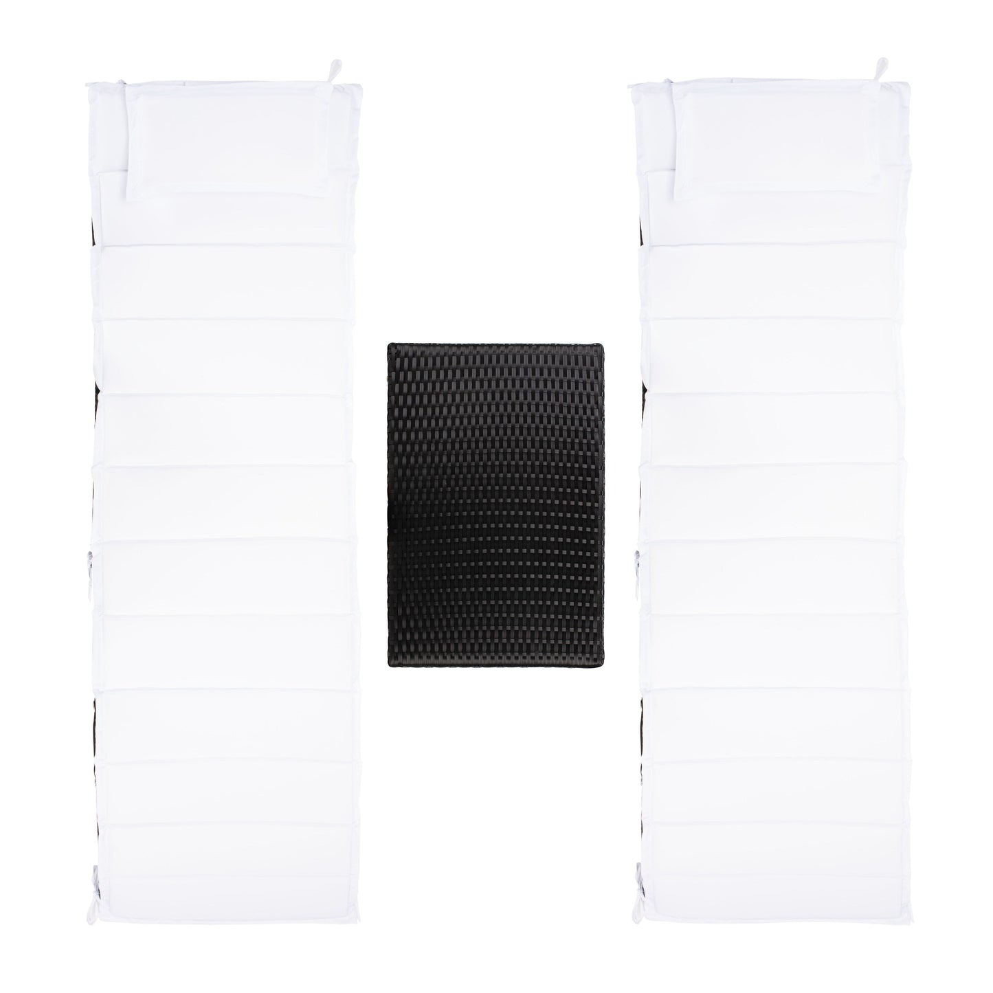 Ensemble de bain de soleil 3 pièces SAFAVIEH Outdoor Blaguna - 83 cm (L) x 20 cm (P) x 24 cm (H)