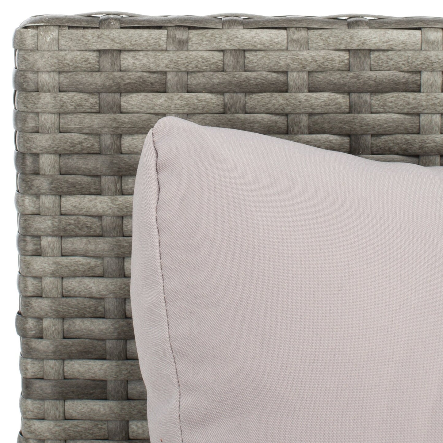 Lit de jour d'extérieur SAFAVIEH Taniyah en osier avec oreiller et coussins - 53 cm (L) x 28 cm (P) x 62 cm (H)