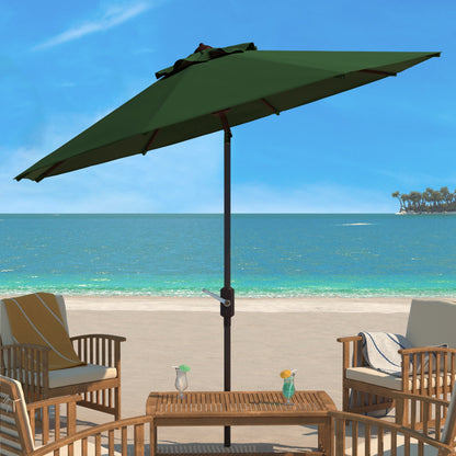 Parasol de terrasse SAFAVIEH Rieta en aluminium, inclinable et à manivelle, 2,74 m (9 pi), base non incluse