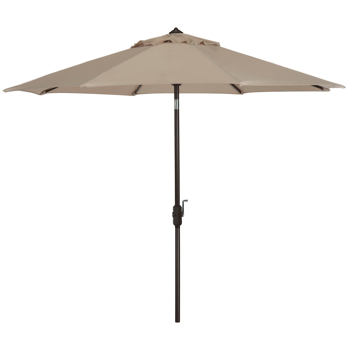 Parasol de terrasse SAFAVIEH Rieta en aluminium, inclinable et à manivelle, 2,74 m (9 pi), base non incluse