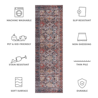 Tapis traditionnel Eldora lavable en machine et antidérapant SAFAVIEH Tucson