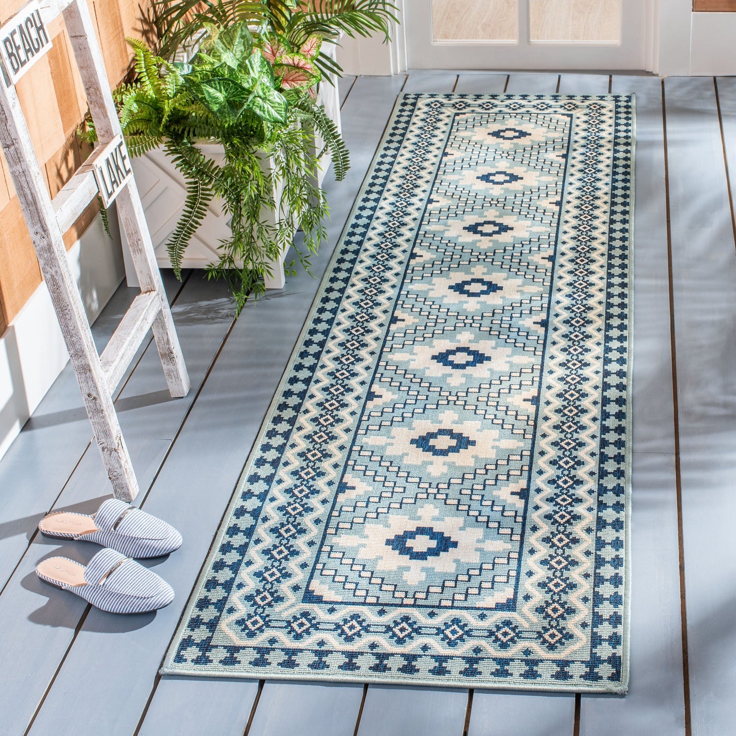 Tapis d'intérieur/extérieur imperméable SAFAVIEH Veranda Rita pour terrasse ou jardin