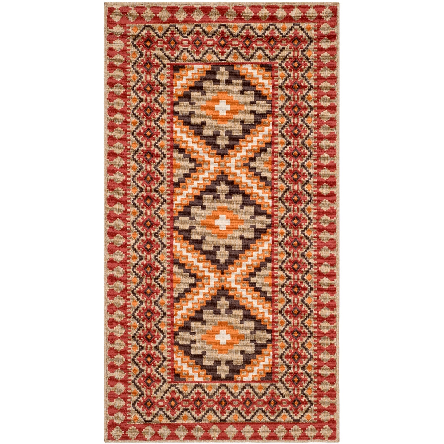 Tapis d'intérieur/extérieur imperméable SAFAVIEH Veranda Rita pour terrasse ou jardin