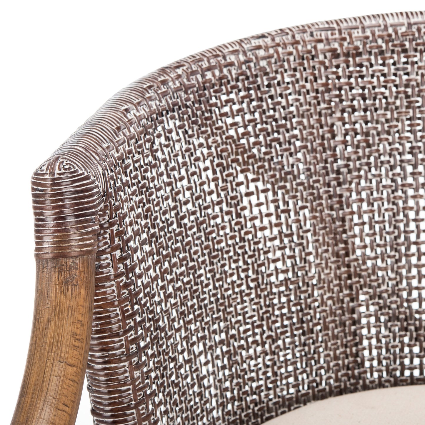 Tabouret de bar SAFAVIEH Virona en rotin 76 cm (22,3 po L x 20,5 po P x 39 po H)