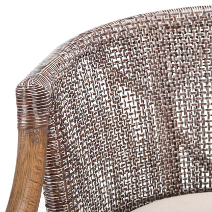 Tabouret de bar SAFAVIEH Virona en rotin 76 cm (22,3 po L x 20,5 po P x 39 po H)