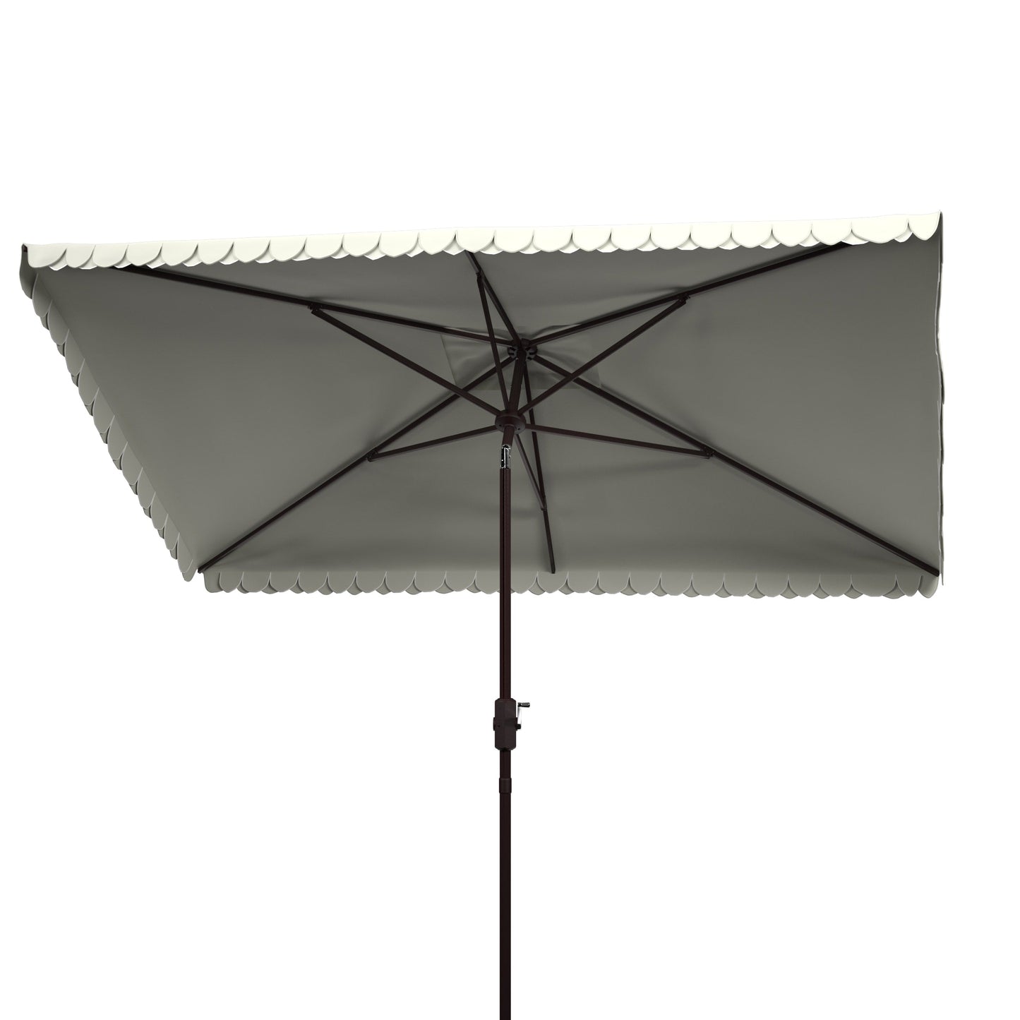 Parasol rectangulaire d'extérieur SAFAVIEH Zariah 6'x10' avec lambrequin