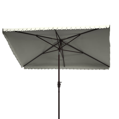 Parasol rectangulaire d'extérieur SAFAVIEH Zariah 6'x10' avec lambrequin