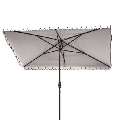Parasol rectangulaire d'extérieur SAFAVIEH Zariah 6'x10' avec lambrequin