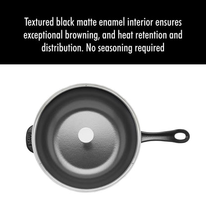 Poêle quotidienne en fonte STAUB de 2,9 litres avec couvercle en verre