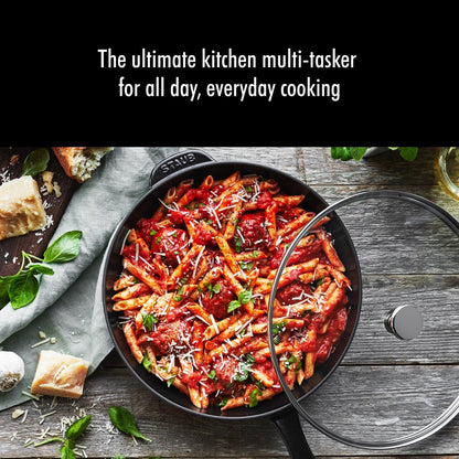 Poêle quotidienne en fonte STAUB de 2,9 litres avec couvercle en verre