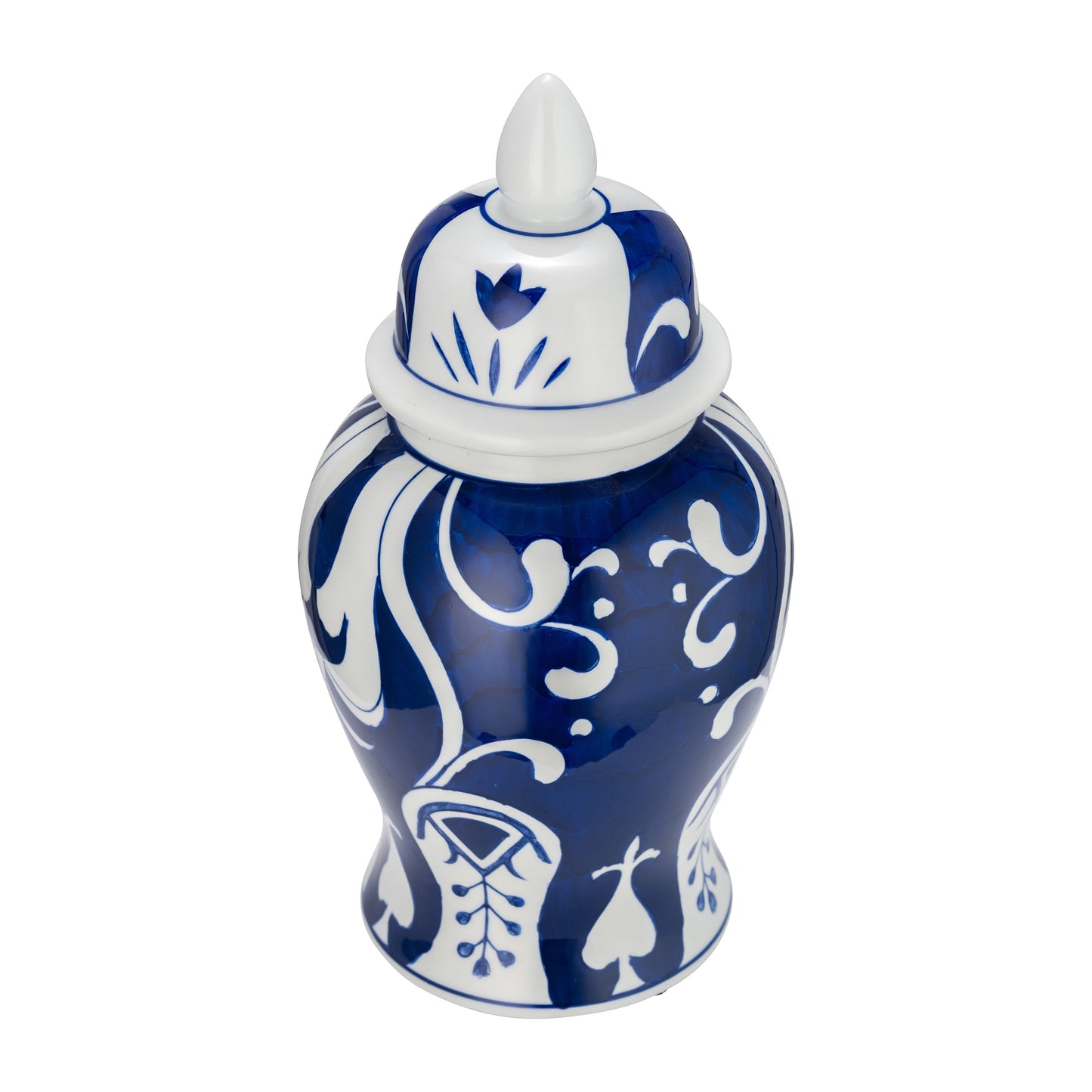 Bocal à motifs éclectiques Sagebrook Home avec couvercle