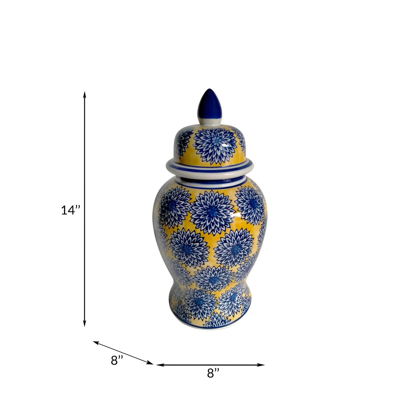 Bocal à motifs éclectiques Sagebrook Home avec couvercle