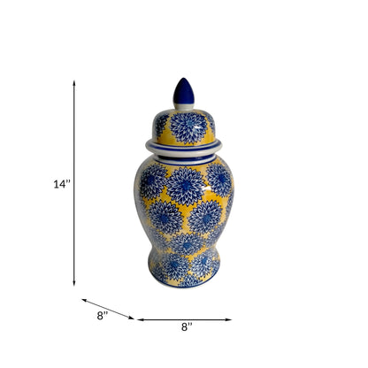 Bocal à motifs éclectiques Sagebrook Home avec couvercle