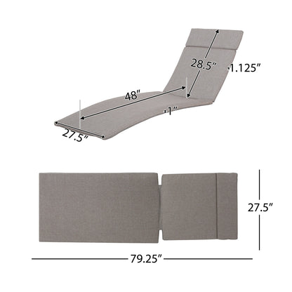 Ensemble de coussins d'extérieur Salem pour chaise longue - Coussins seulement (lot de 2) par Christopher Knight Home - 79,25 cm (L) x 27,50 cm (l) x 1,50 cm (H)