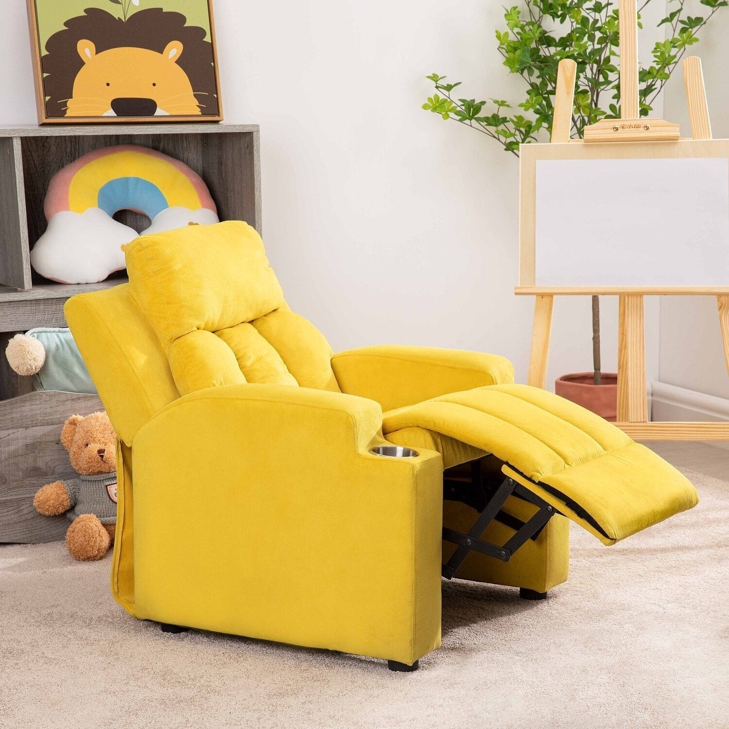 Sièges magiques pour princesses super-héros, fauteuil inclinable super luxueux pour enfants avec repose-pieds, appui-tête et 2 porte-gobelets