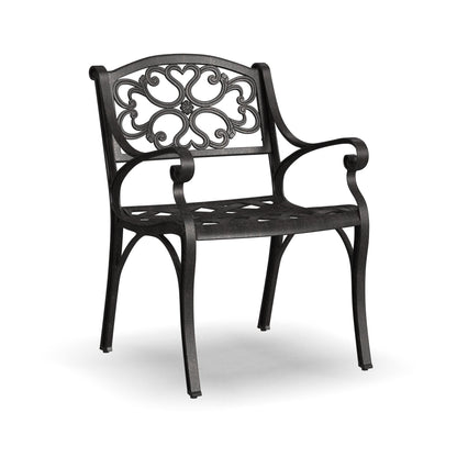 Ensemble de salle à manger d'extérieur en aluminium bronze Sanibel 7 pièces avec table à manger ovale de 72 pouces et six fauteuils par Homestyles