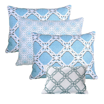 Ensemble de couvre-lit Serenta 6 pièces en mélange de coton pour lit de jour - 75 x 39